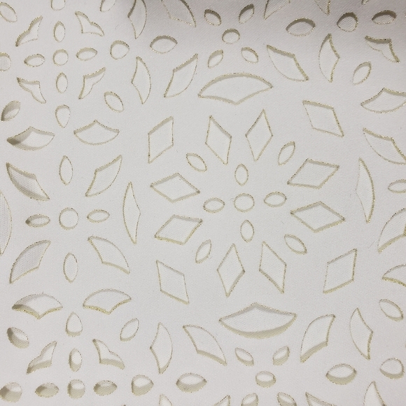 Enfocus Studio Ivory Sheath Dress Size 4 Floral Cutout Stretch Cocktail Party - Picture 11 of 16